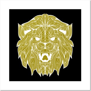 African Lion Inspired Posters and Art